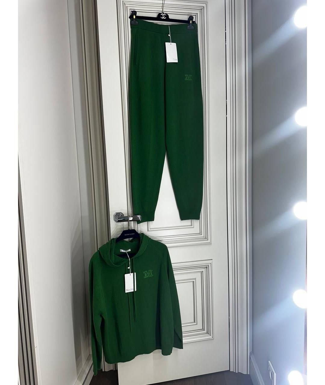 MAX MARA Зеленый кашемировый костюм с брюками, фото 8