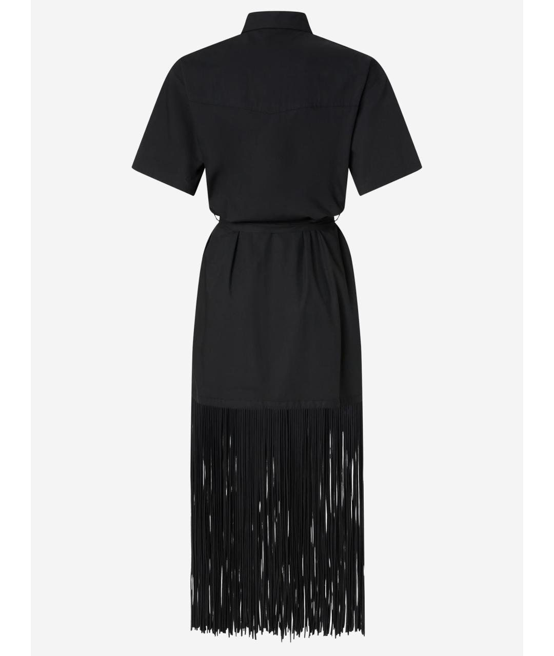 PINKO Черное хлопковое повседневное платье, фото 2