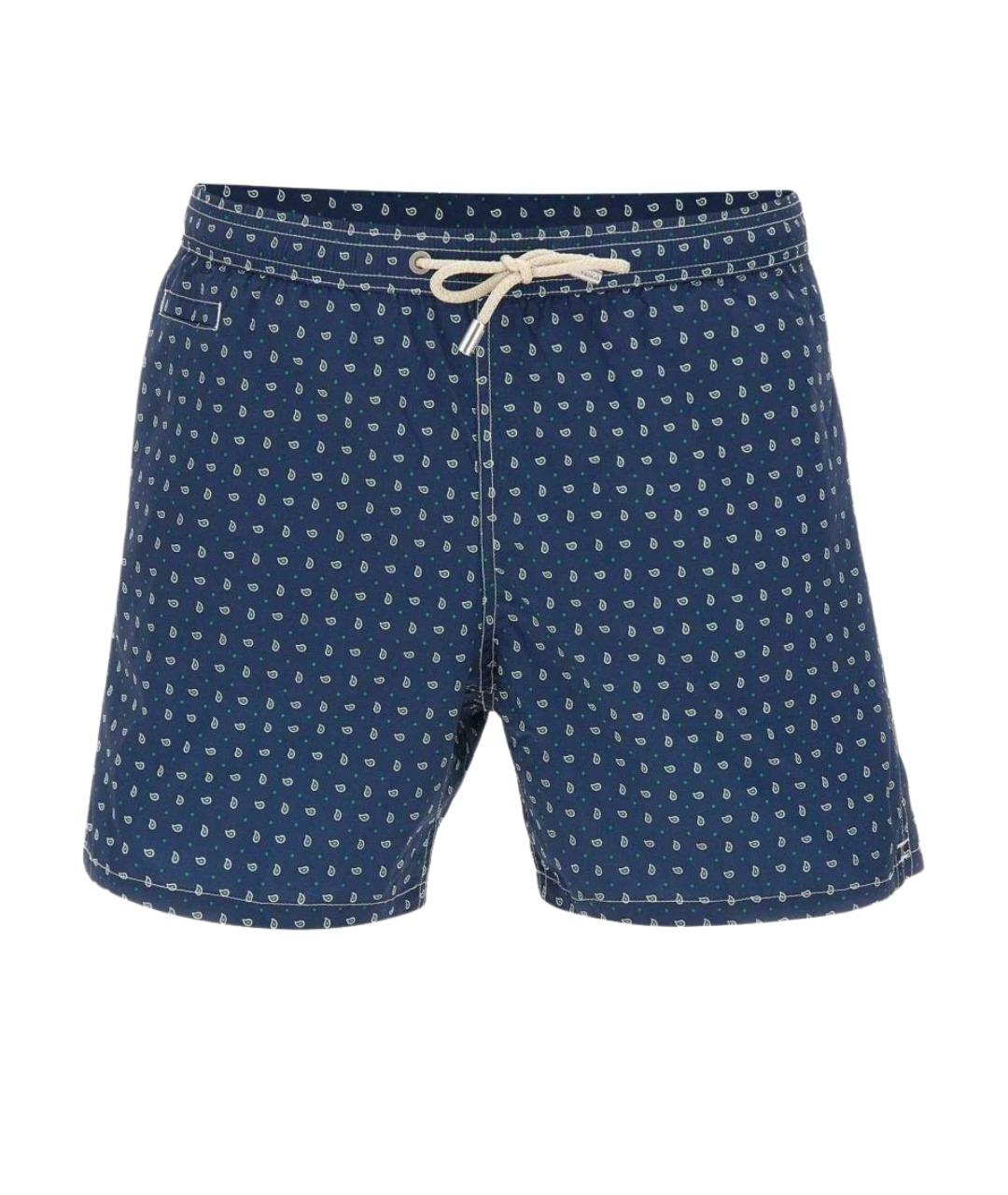 MC2 SAINT BARTH Синие полиэстеровые шорты, фото 1