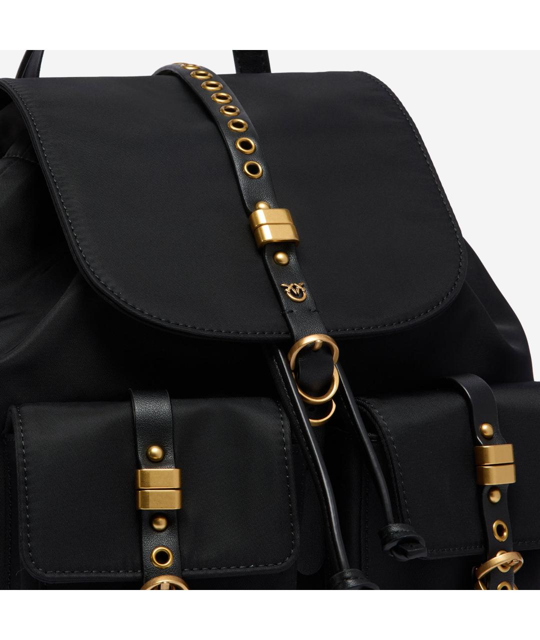 PINKO Черный тканевый рюкзак, фото 3