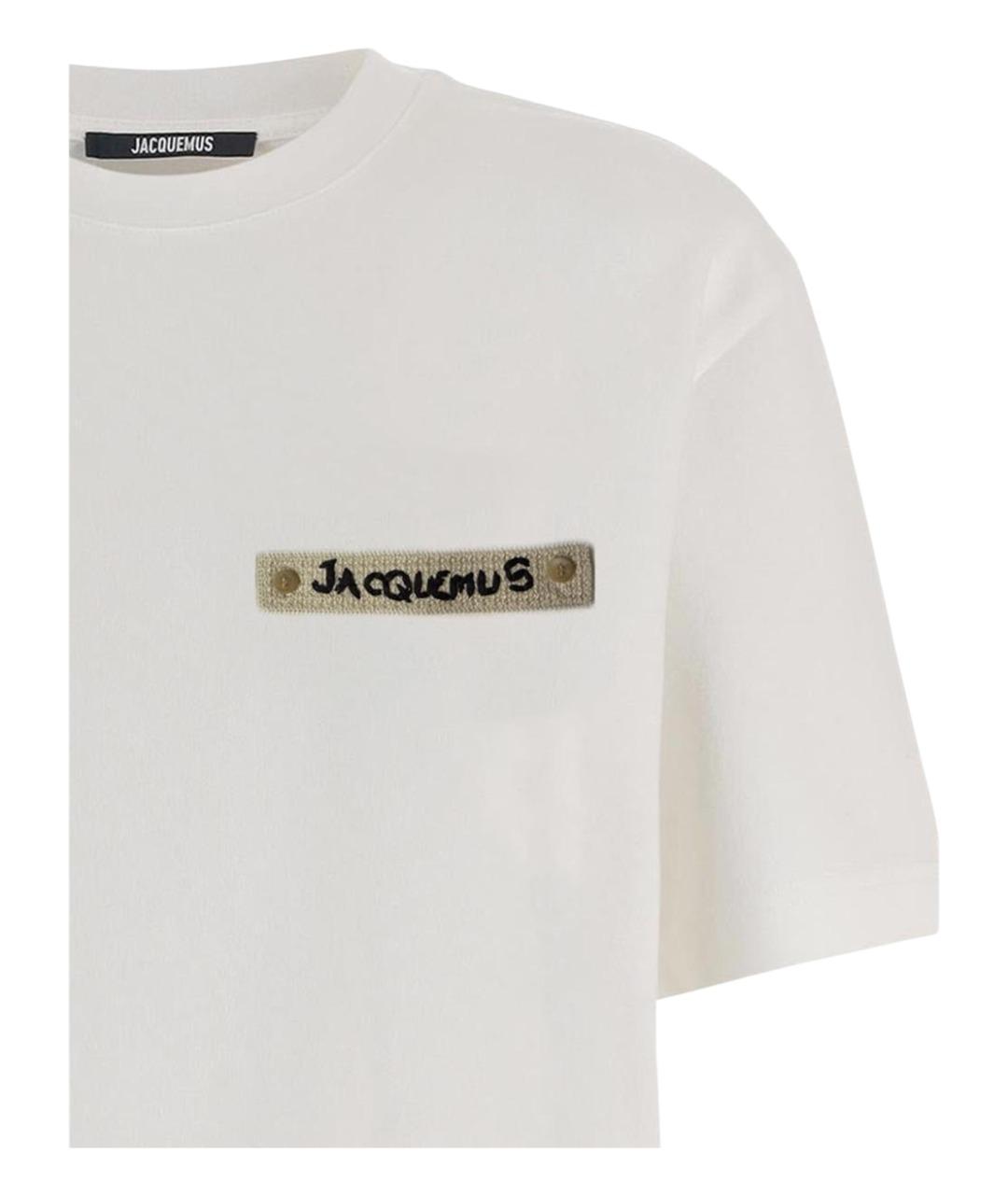 JACQUEMUS Белая футболка, фото 3