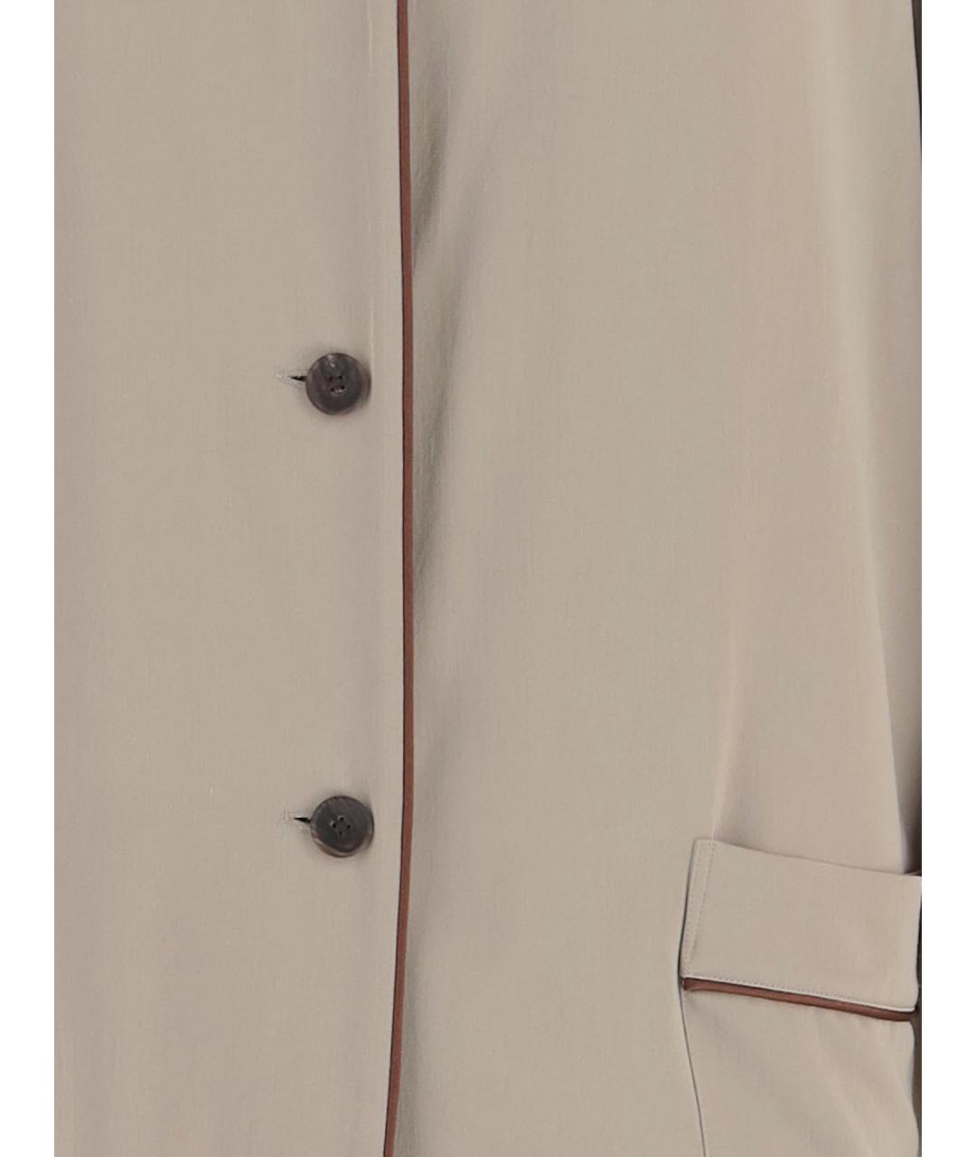 THE ROW Бежевая шелковая рубашка, фото 3