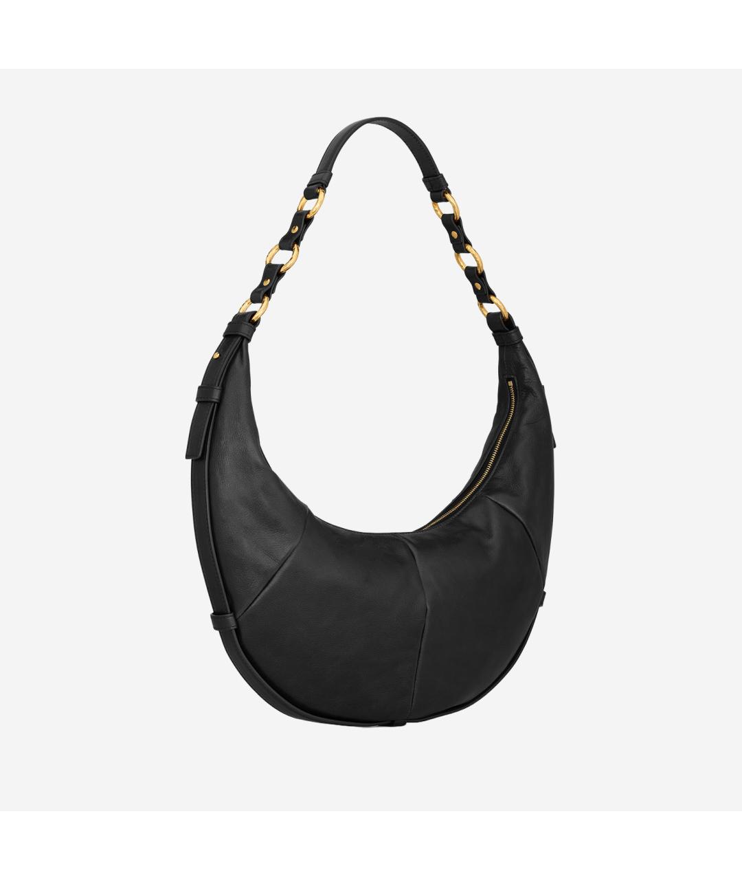 SAINT LAURENT Черная кожаная сумка через плечо, фото 2