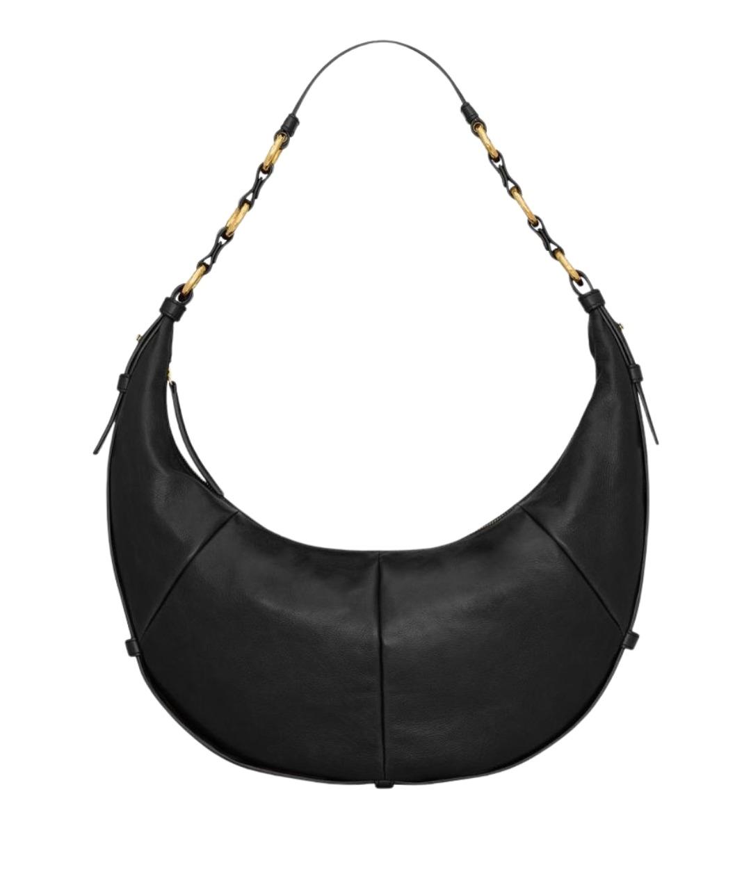 SAINT LAURENT Черная кожаная сумка через плечо, фото 1