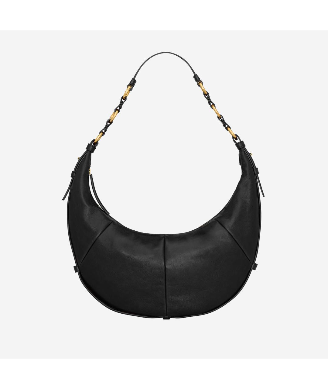 SAINT LAURENT Черная кожаная сумка через плечо, фото 5