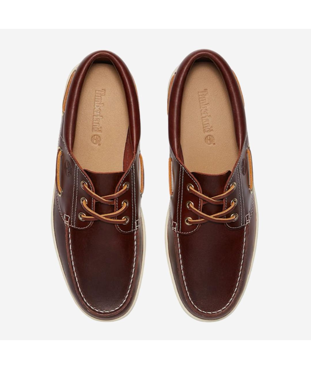 TIMBERLAND Бордовые кожаные низкие ботинки, фото 2