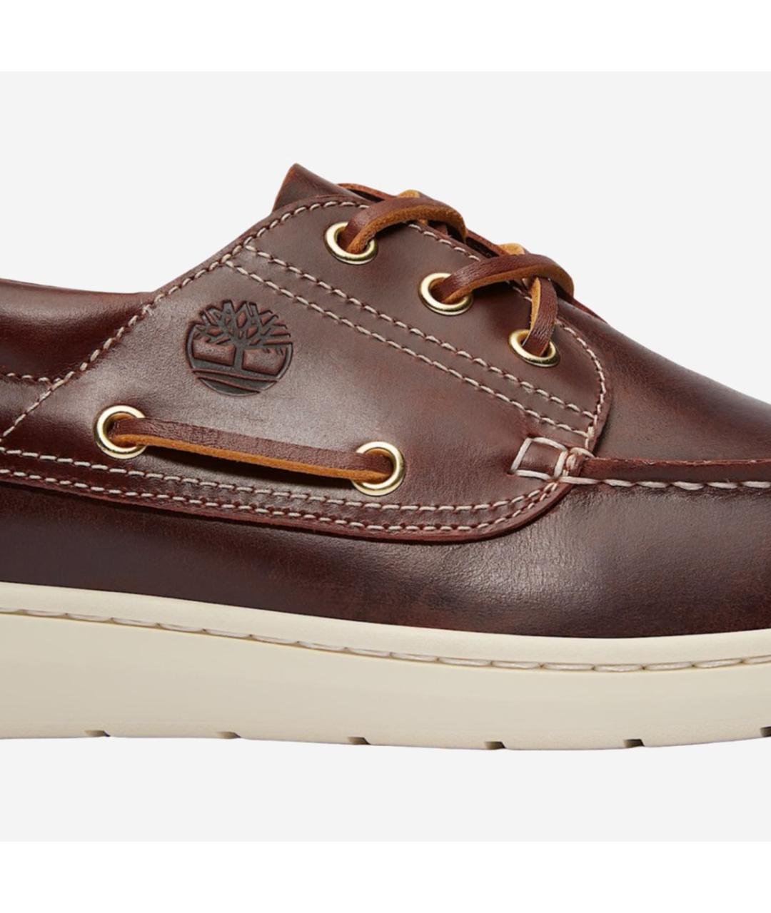 TIMBERLAND Бордовые кожаные низкие ботинки, фото 5