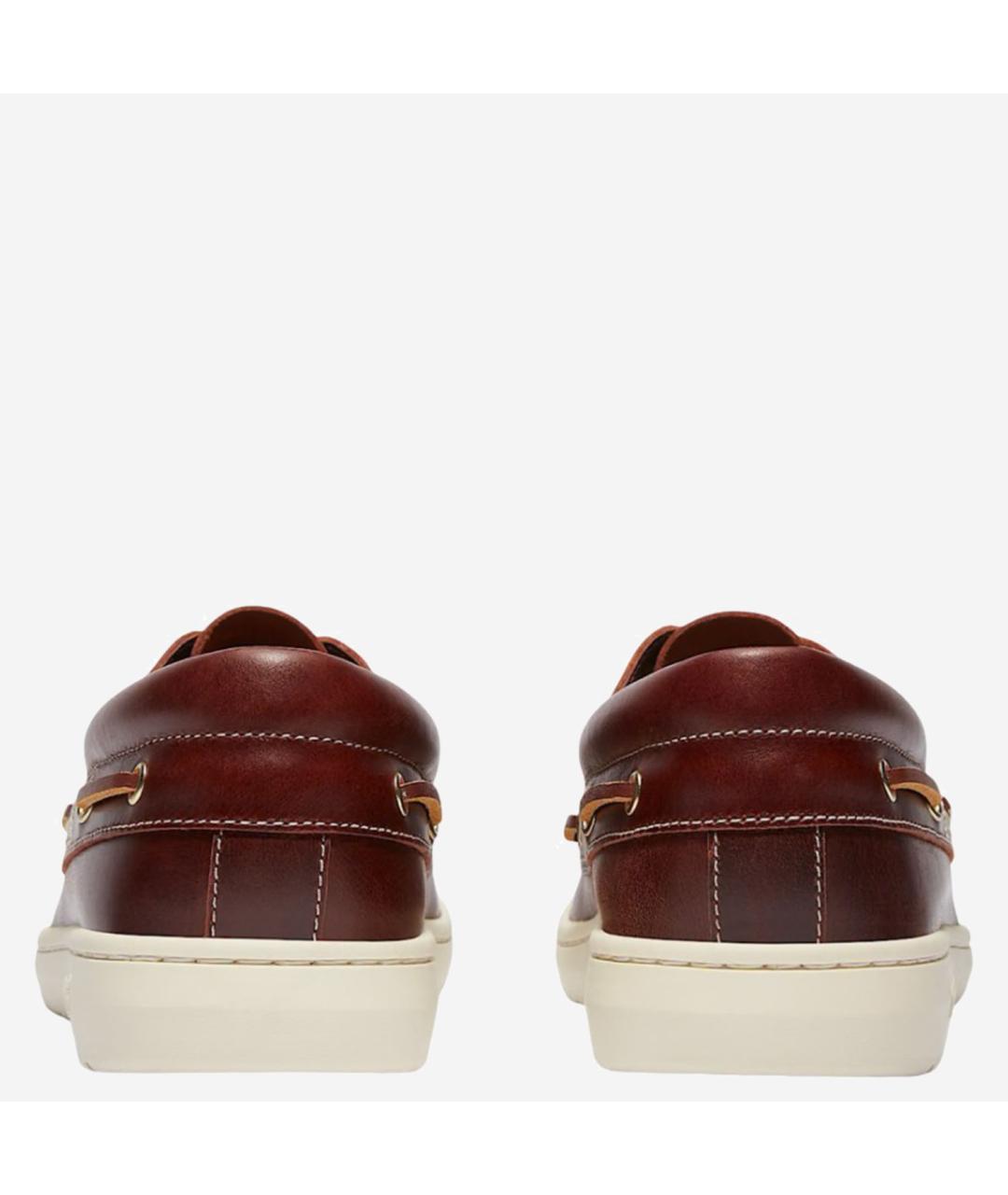 TIMBERLAND Бордовые кожаные низкие ботинки, фото 4