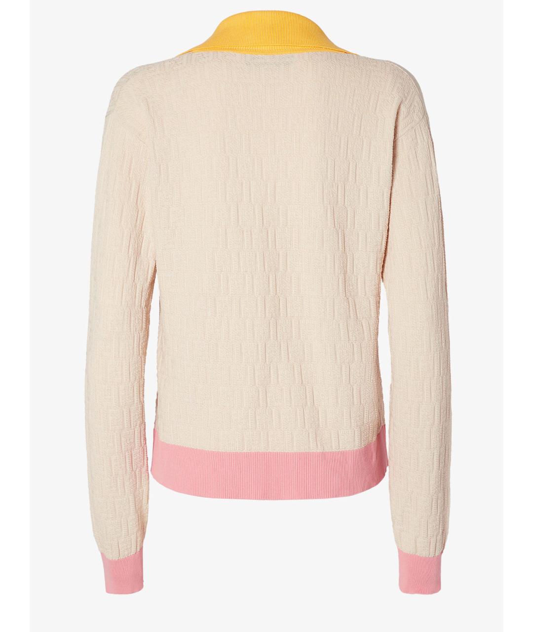 FENDI Бежевый хлопковый джемпер / свитер, фото 2