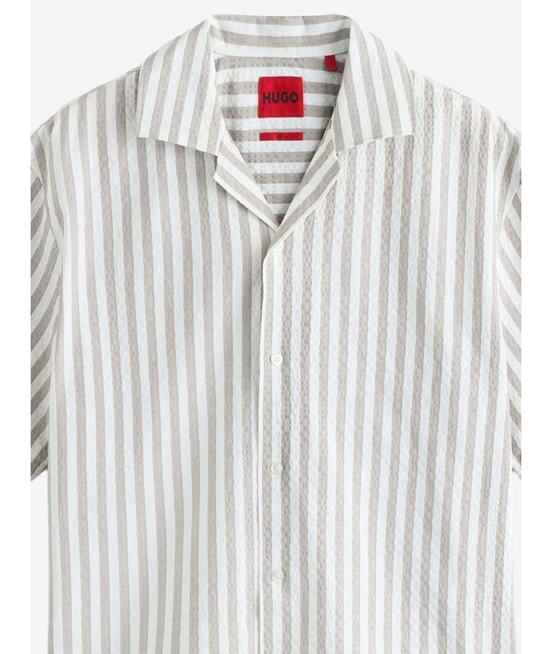 HUGO BOSS Белая хлопковая кэжуал рубашка, фото 3