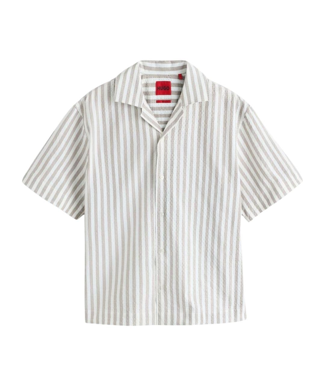 HUGO BOSS Белая хлопковая кэжуал рубашка, фото 1