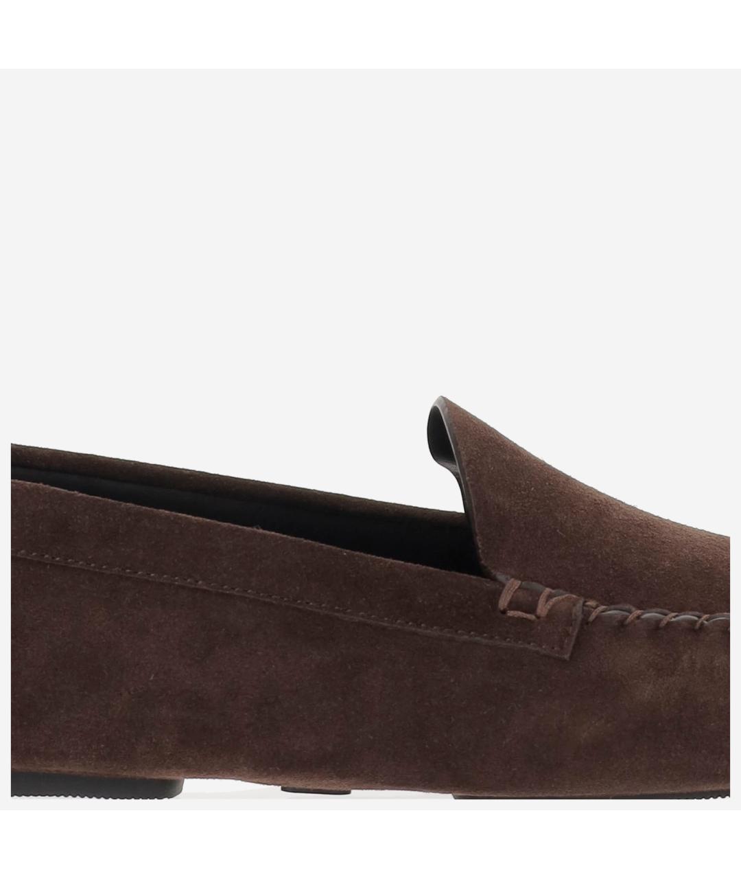 THE ROW Коричневые замшевые лоферы, фото 5