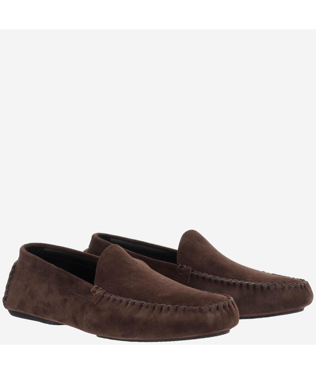 THE ROW Коричневые замшевые лоферы, фото 3