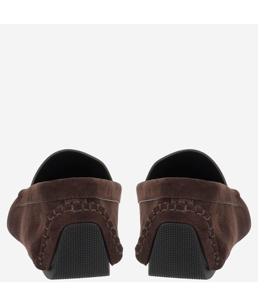 THE ROW Коричневые замшевые лоферы, фото 4