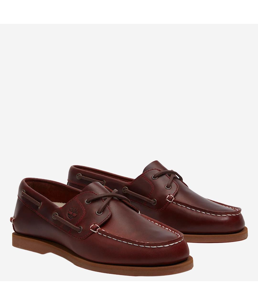 TIMBERLAND Бордовые кожаные лоферы, фото 2