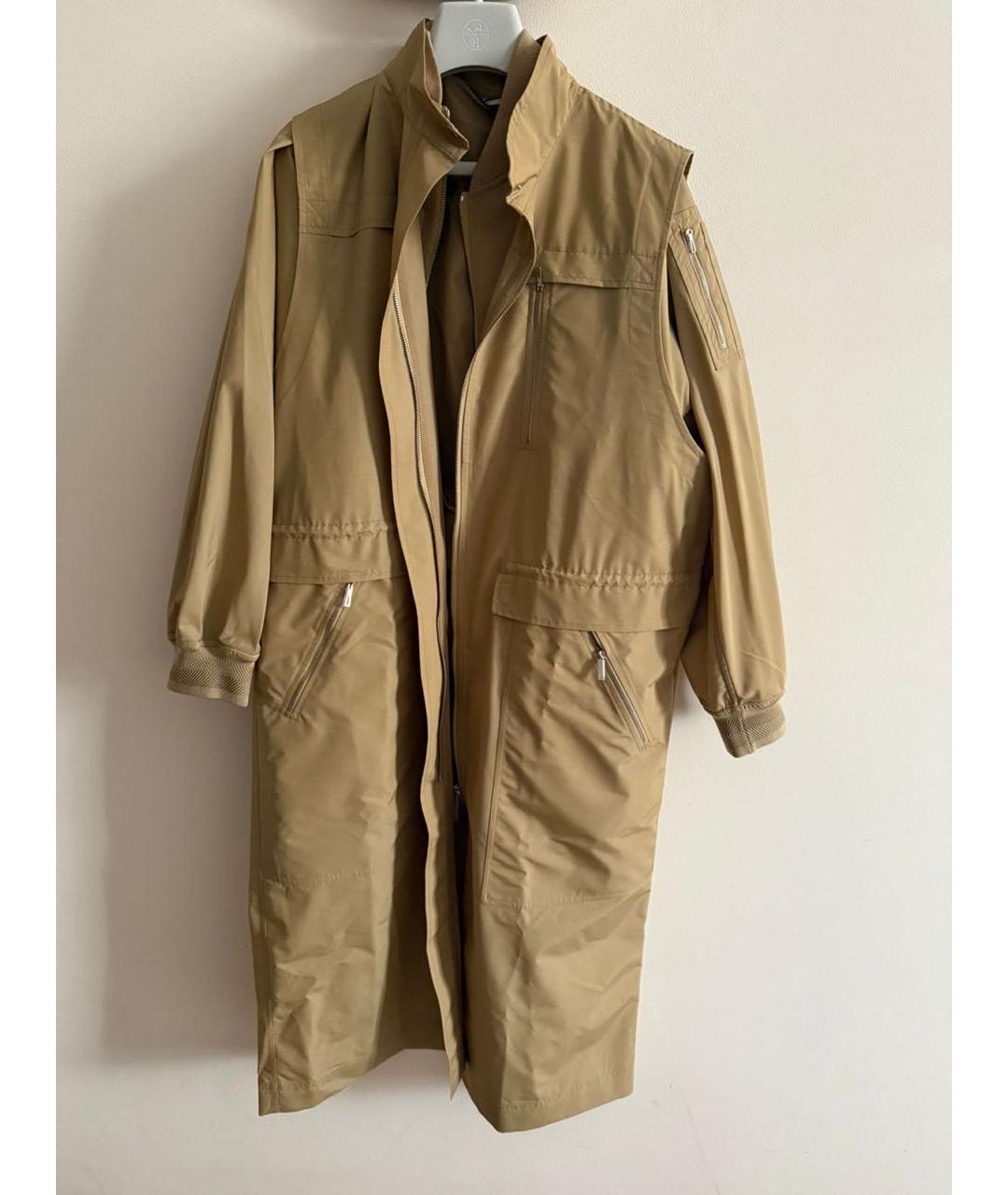 HERMES Бежевый шерстяной тренч/плащ, фото 7