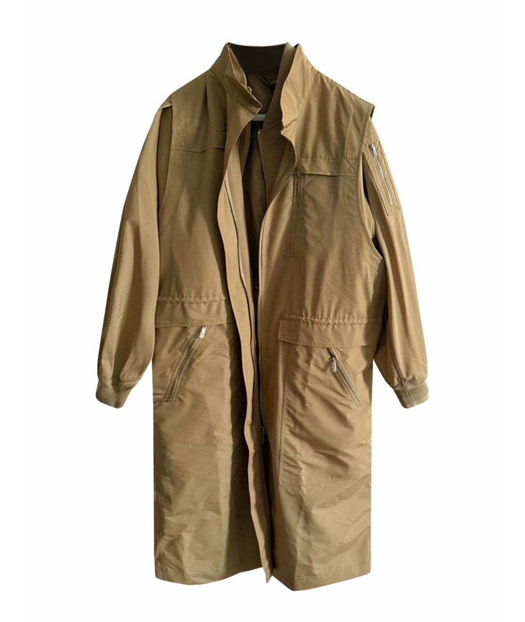 HERMES Бежевый шерстяной тренч/плащ, фото 1