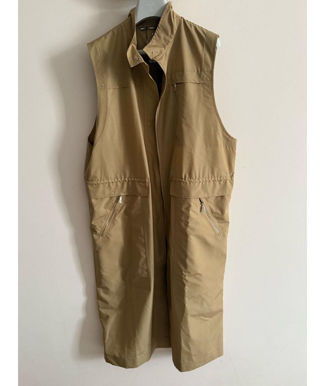 HERMES Бежевый шерстяной тренч/плащ, фото 3