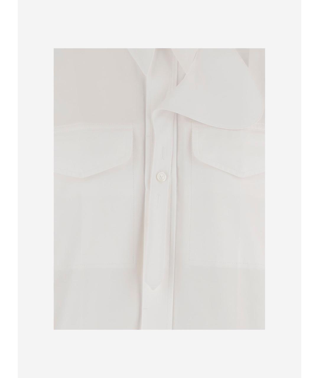 BOTTEGA VENETA Белая хлопковая рубашка, фото 3