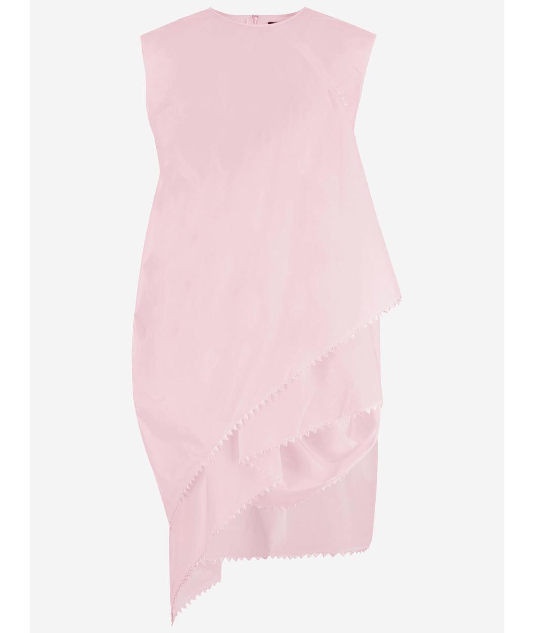 JACQUEMUS Розовое хлопковое коктейльное платье, фото 4