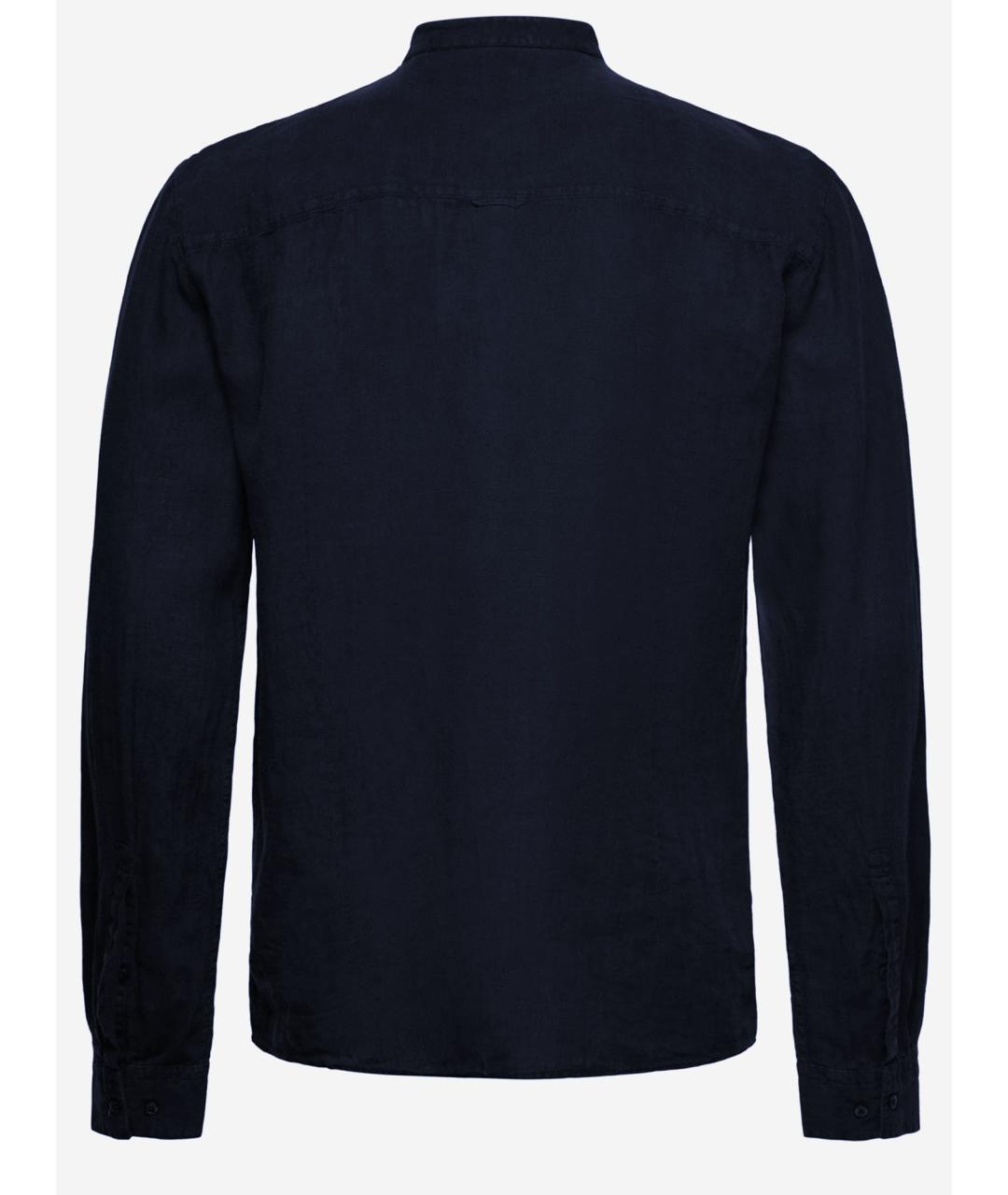 HUGO BOSS Темно-синяя льняная кэжуал рубашка, фото 2