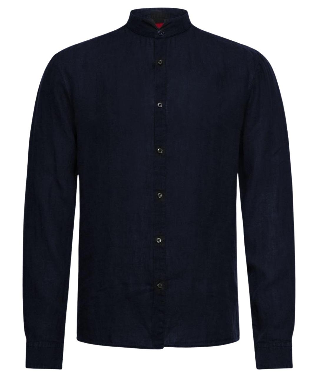 HUGO BOSS Темно-синяя льняная кэжуал рубашка, фото 1