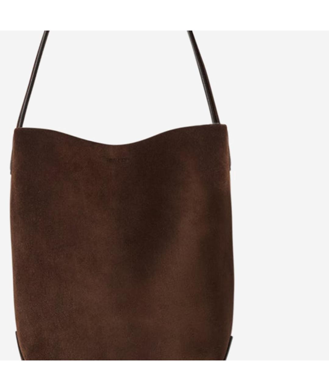 THE ROW Коричневая кожаная сумка тоут, фото 4