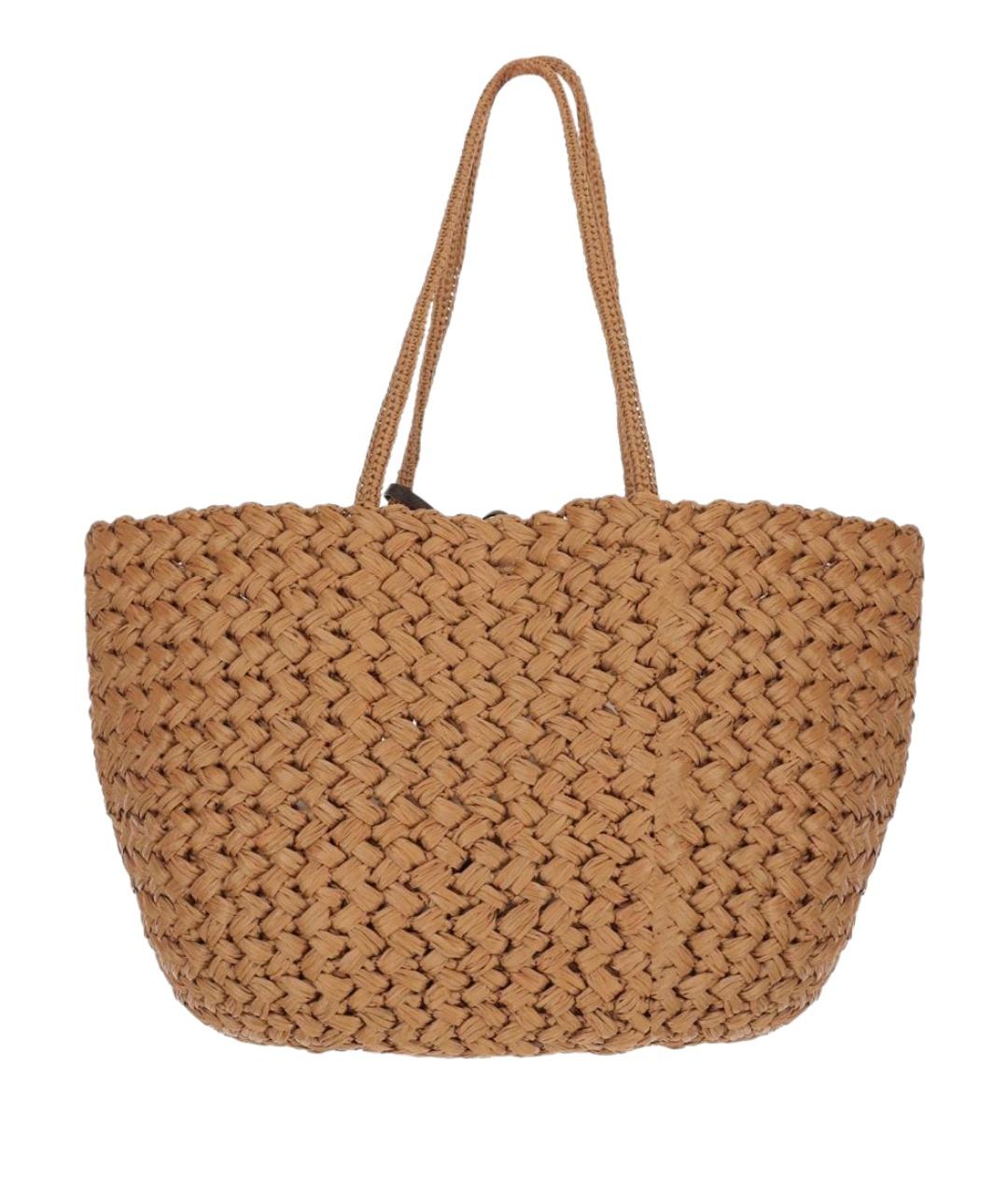 THE ROW Бежевая пелетеная сумка тоут, фото 1