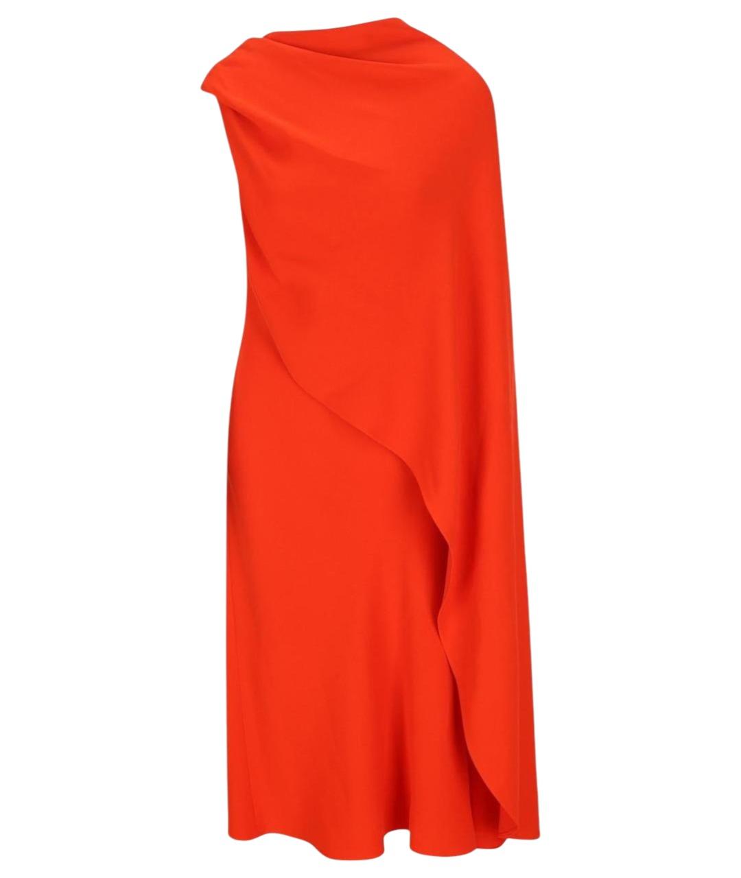 BALENCIAGA Красное шелковое коктейльное платье, фото 1