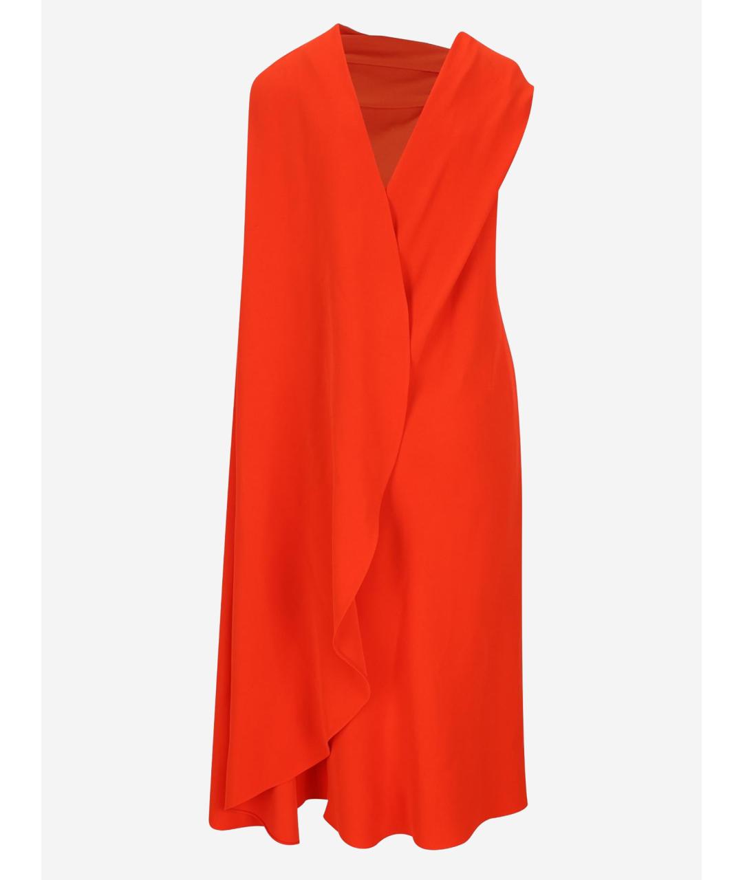 BALENCIAGA Красное шелковое коктейльное платье, фото 2