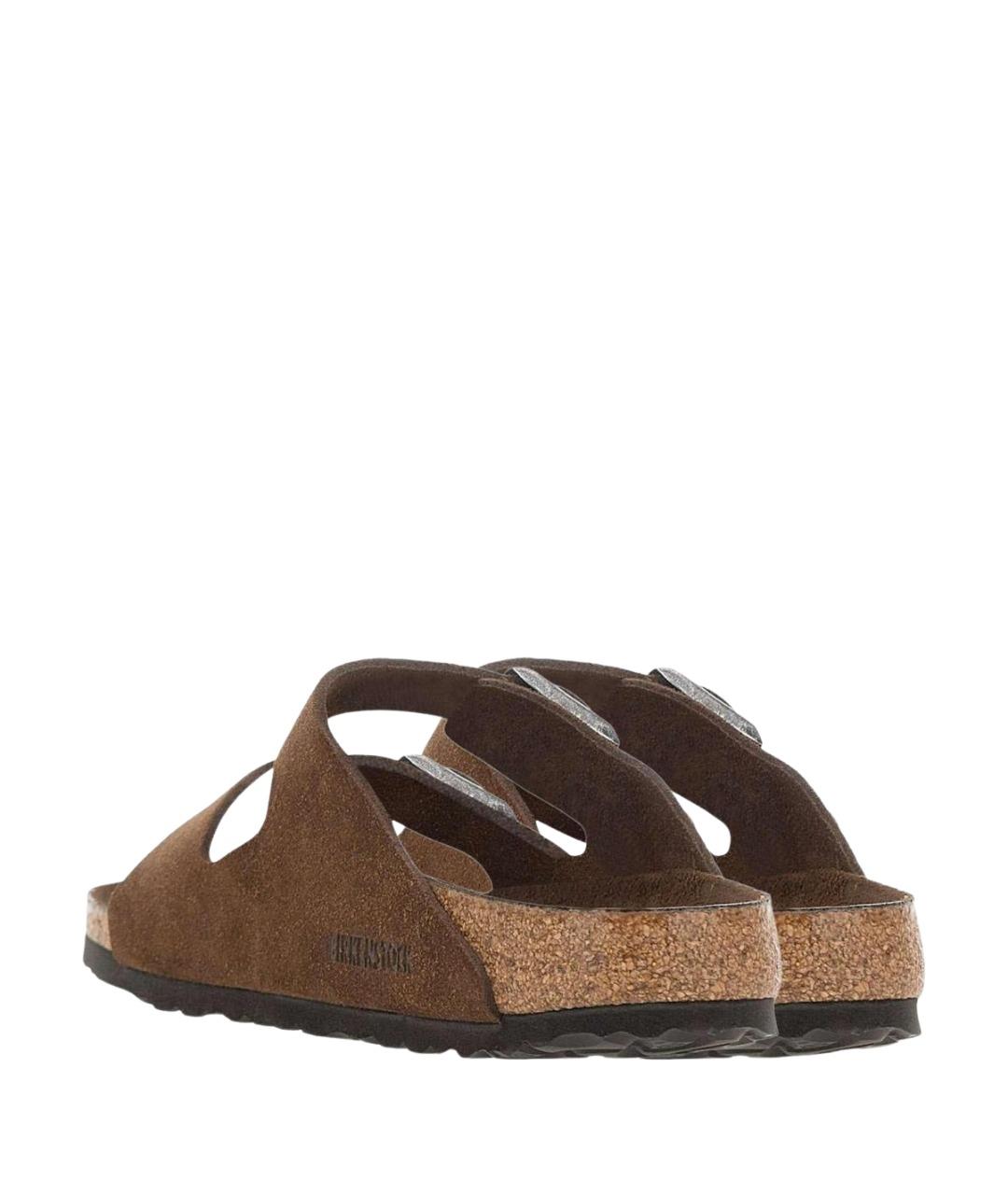 BIRKENSTOCK Коричневые замшевые сандалии, фото 4