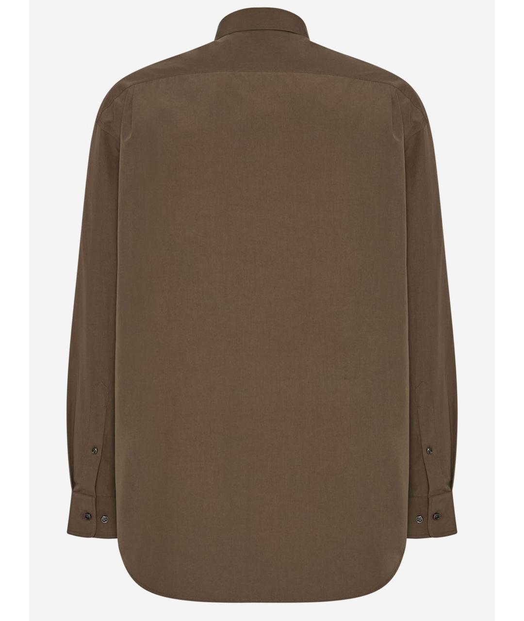 THE ROW Коричневая хлопковая кэжуал рубашка, фото 2