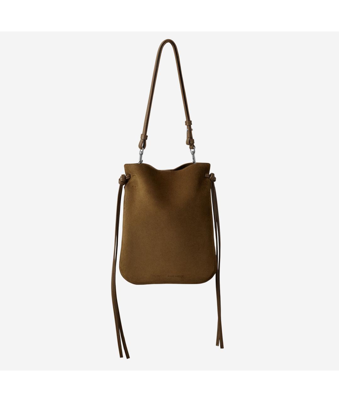 PHOEBE PHILO Коричневая замшевая сумка тоут, фото 2