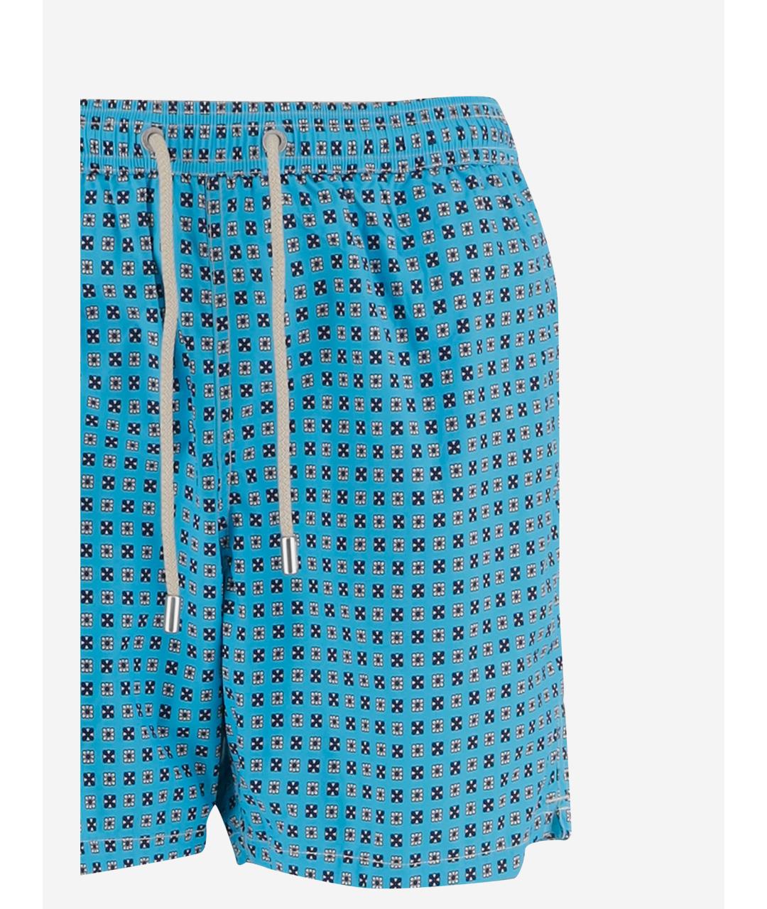 MC2 SAINT BARTH Голубые полиэстеровые шорты, фото 3