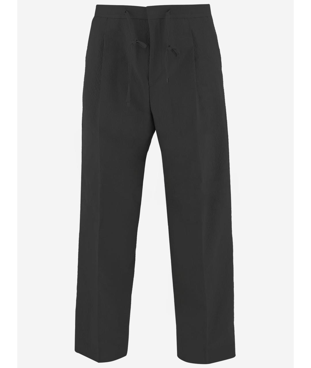 HUGO BOSS Черные хлопковые повседневные брюки, фото 1