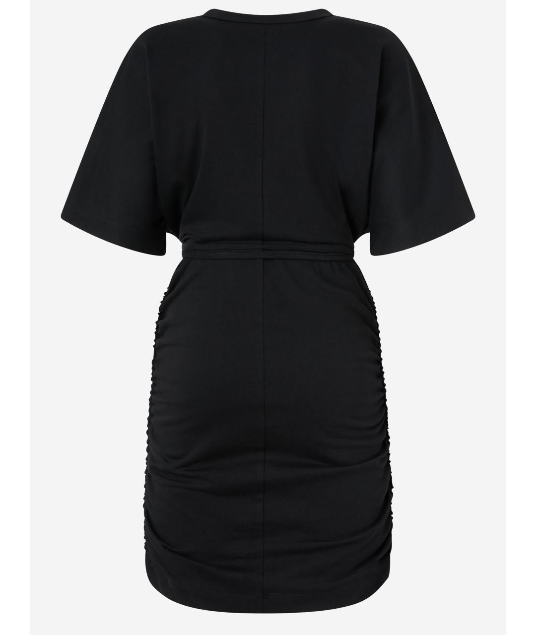 PINKO Черное хлопковое повседневное платье, фото 2