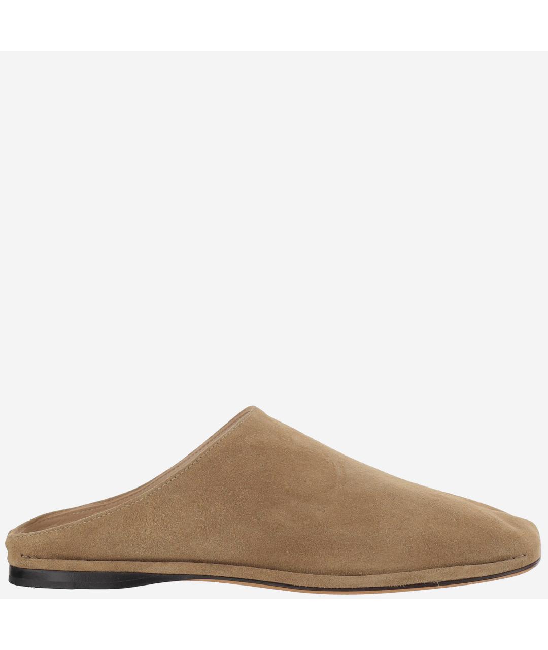 THE ROW Бежевые замшевые мюли, фото 6