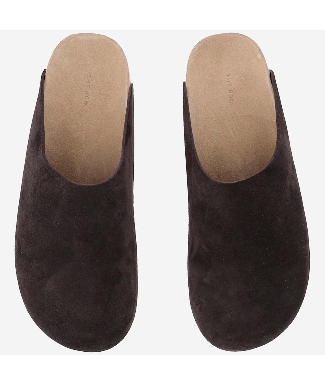 THE ROW Коричневые замшевые мюли, фото 2