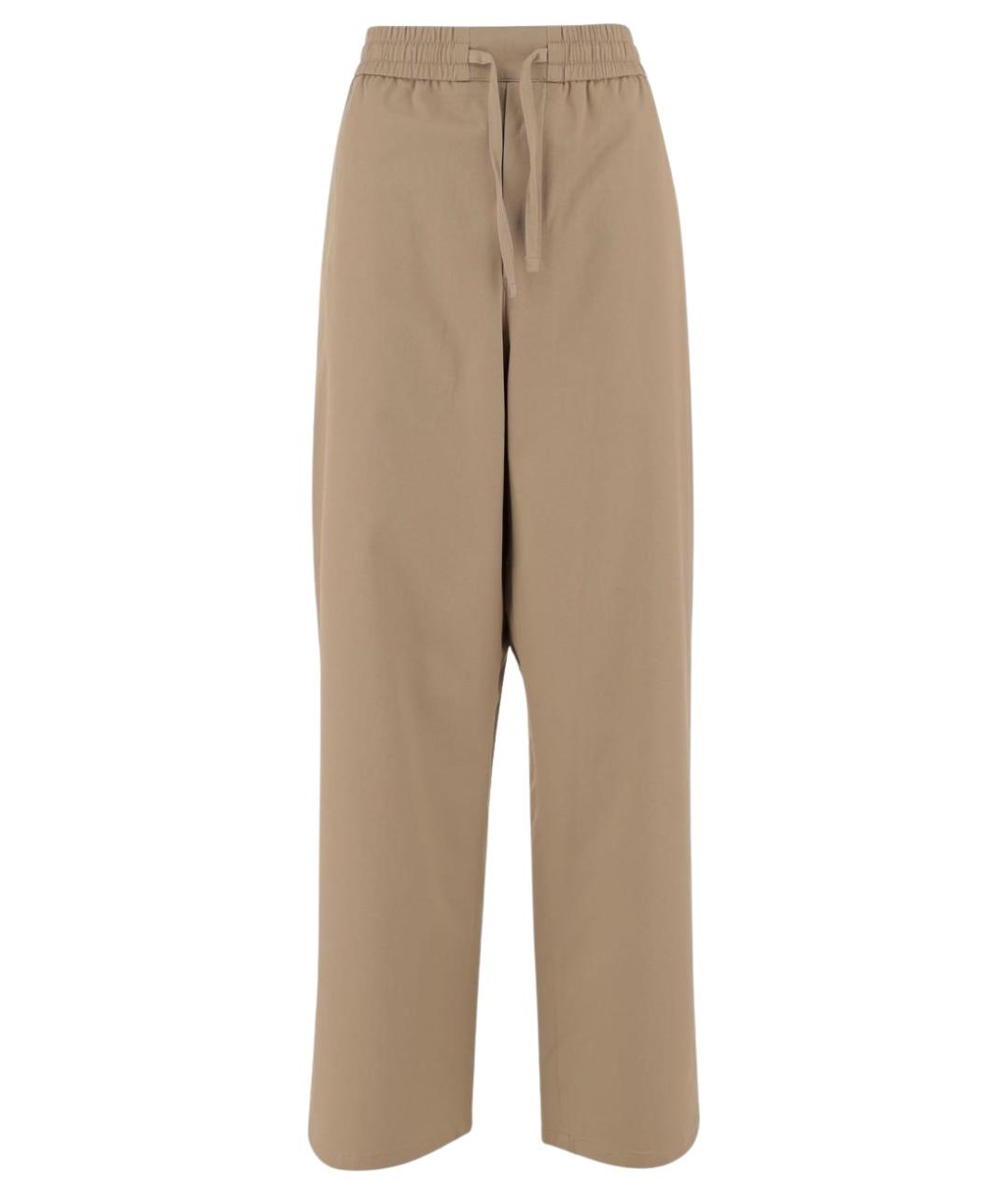 Ami Paris Бежевые хлопковые повседневные брюки, фото 1