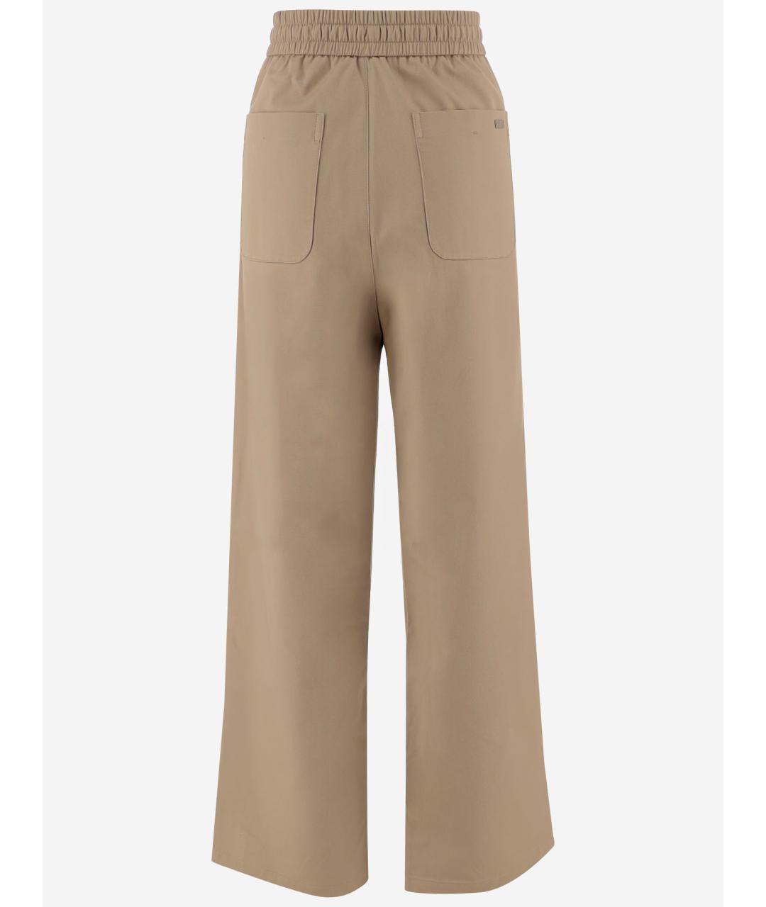 Ami Paris Бежевые хлопковые повседневные брюки, фото 2