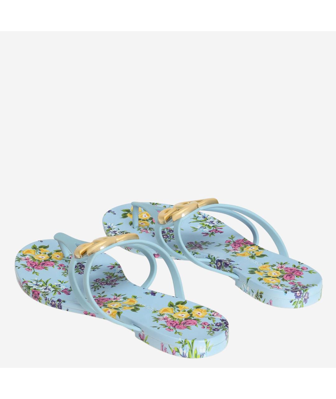 DOLCE&GABBANA Голубые резиновые шлепанцы, фото 3