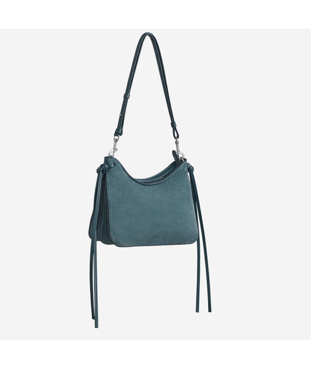 PHOEBE PHILO Голубая замшевая сумка через плечо, фото 2