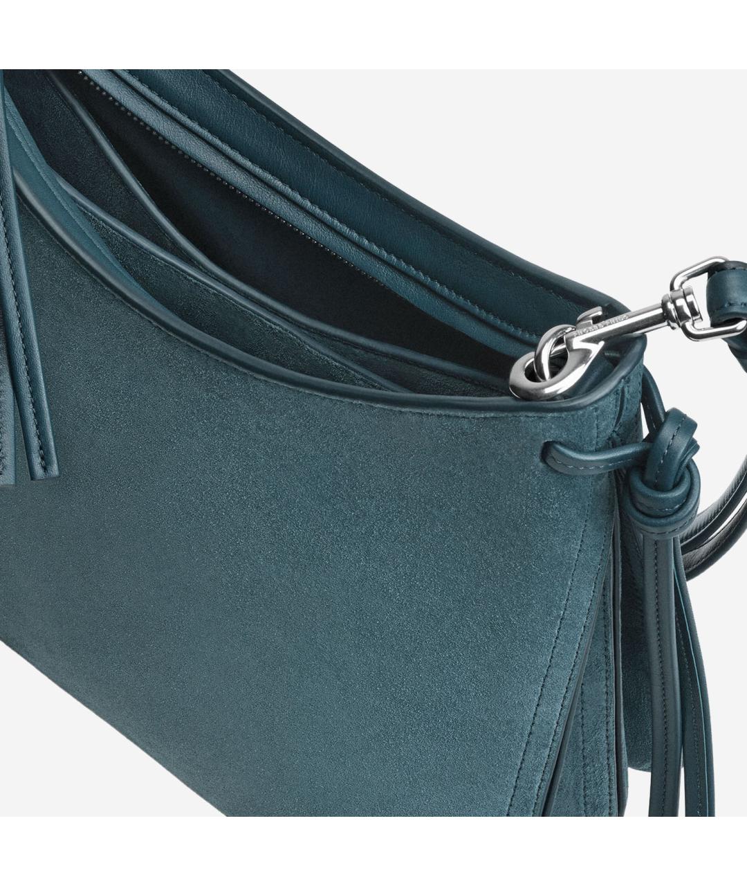 PHOEBE PHILO Голубая замшевая сумка через плечо, фото 4