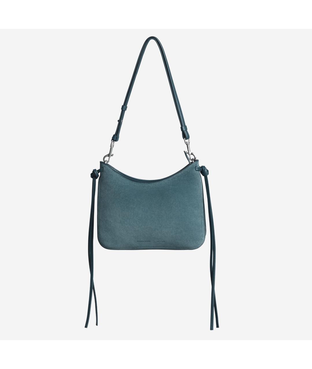 PHOEBE PHILO Голубая замшевая сумка через плечо, фото 5