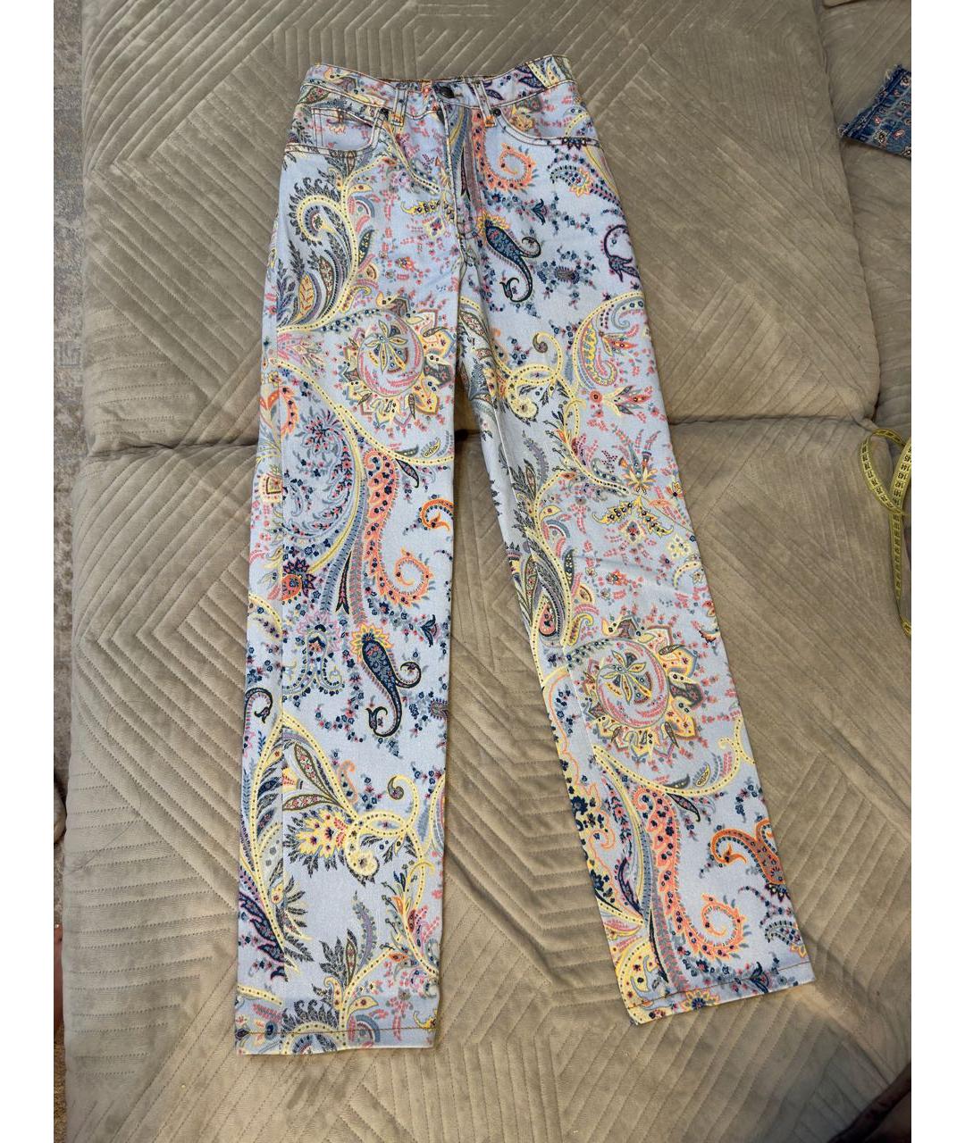 ETRO Мульти хлопковые прямые джинсы, фото 5