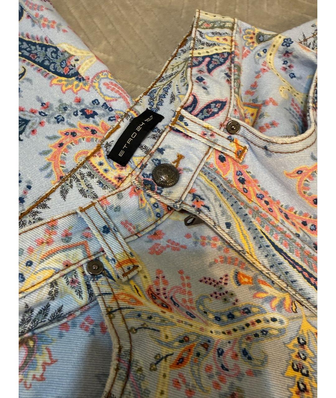 ETRO Мульти хлопковые прямые джинсы, фото 3