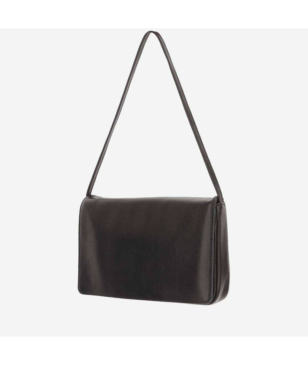 THE ROW Черная кожаная сумка через плечо, фото 2