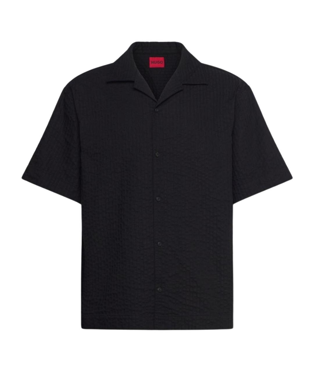 HUGO BOSS Черная хлопковая кэжуал рубашка, фото 1