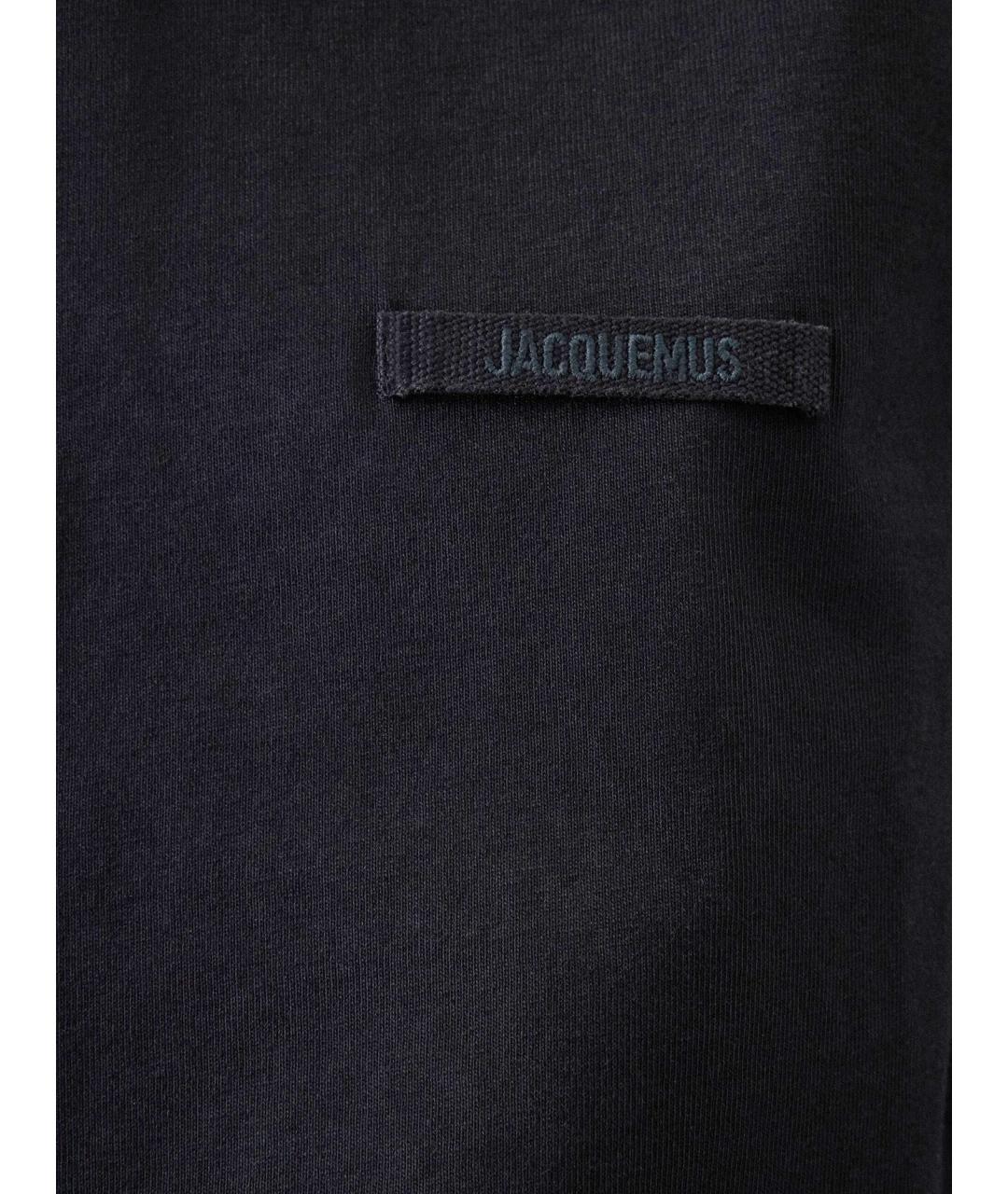 JACQUEMUS Черная хлопковая футболка, фото 3