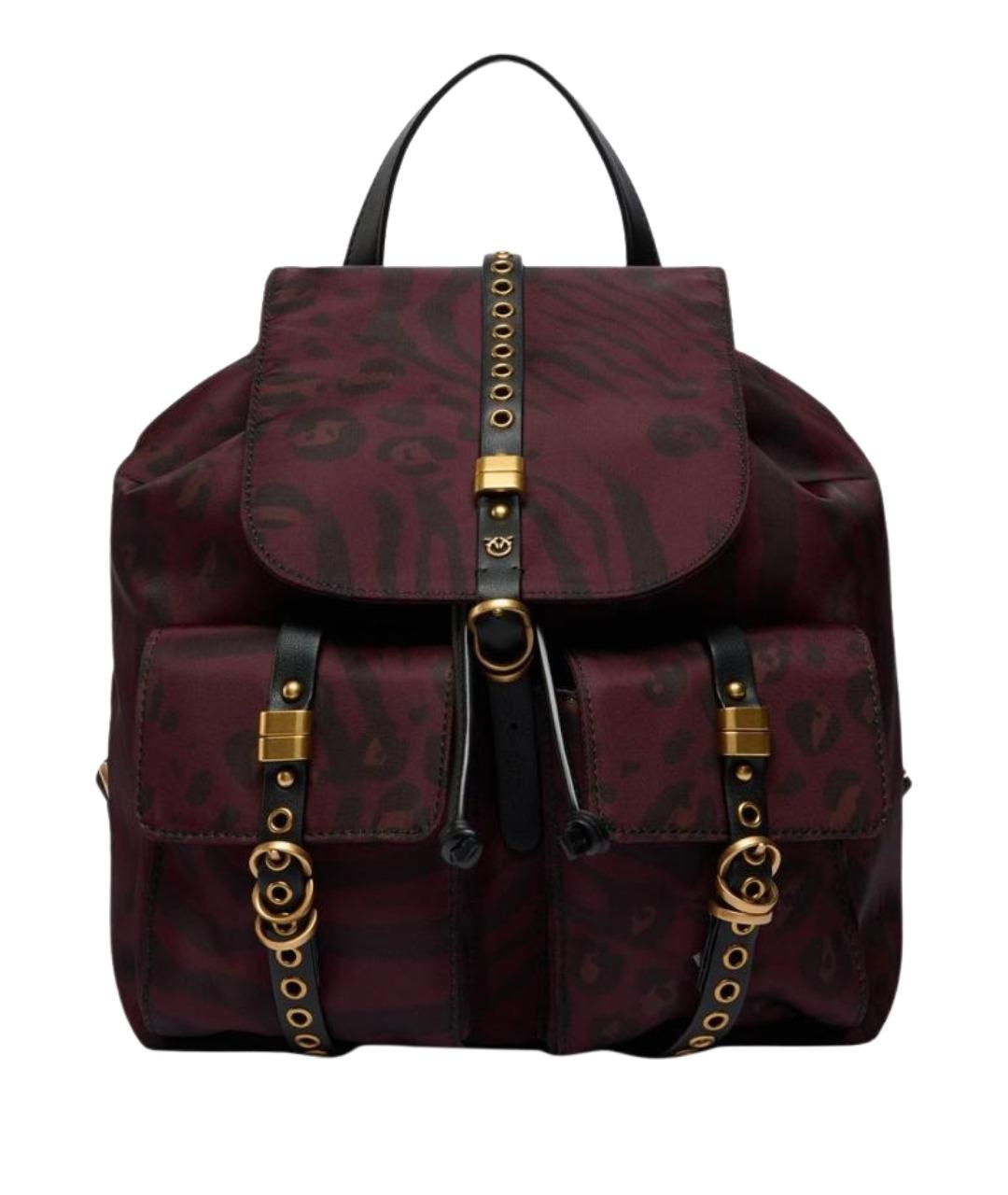 PINKO Бордовый тканевый рюкзак, фото 1